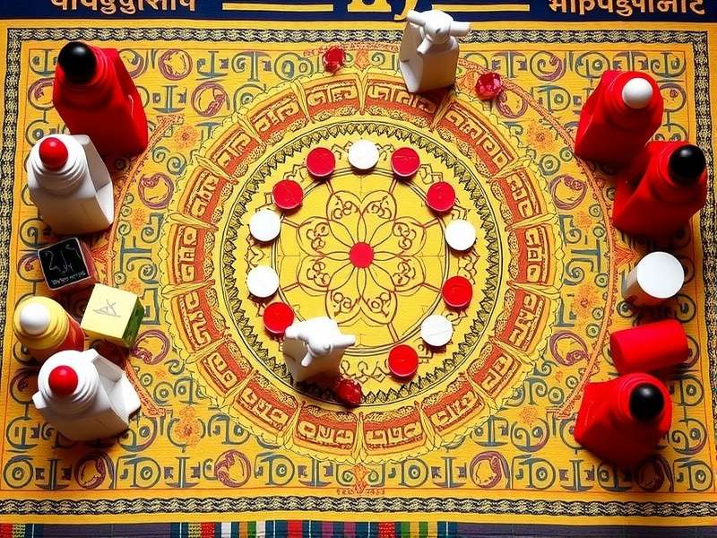 Chāl Bāj traditional game board